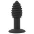 Twist de Terciopelo Negro - Vibrador Anal de Silicona Recargable (Negro)