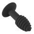 Twist de Terciopelo Negro - Vibrador Anal de Silicona Recargable (Negro)