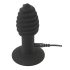 Twist de Terciopelo Negro - Vibrador Anal de Silicona Recargable (Negro)