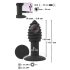 Twist de Terciopelo Negro - Vibrador Anal de Silicona Recargable (Negro)