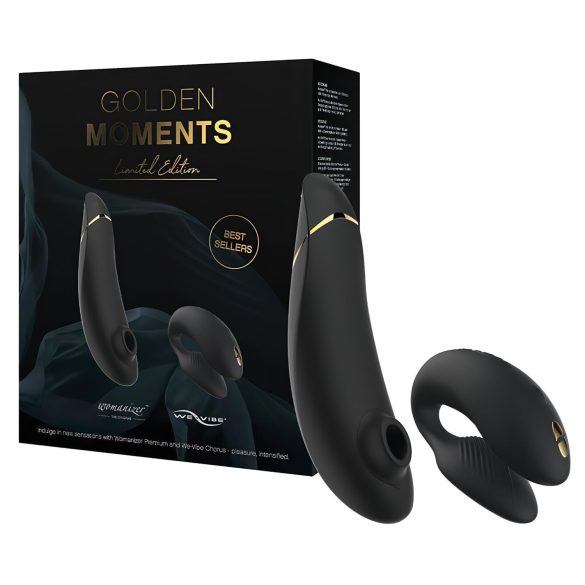 Womanizer Momentos Dorados 2 - Vibrador Doble para Clítoris y Parejas (Negro)
