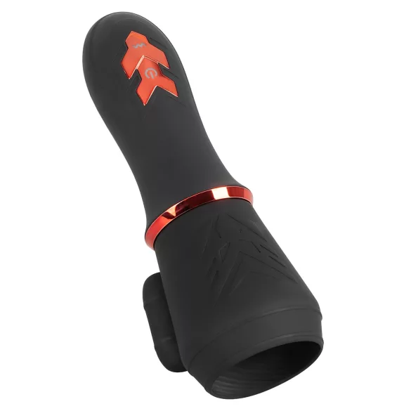 Rebel - vibrador para pene con 2 motores recargable - silicona negra
