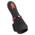 Rebel - Vibrador de bellota recargable con 2 motores (negro)