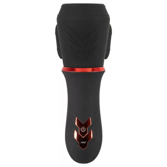 Rebel - vibrador para pene con 2 motores recargable - silicona negra