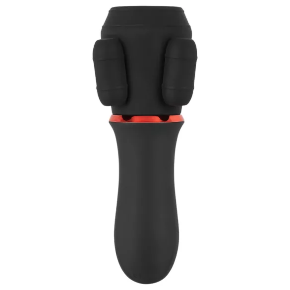 Rebel - vibrador para pene con 2 motores recargable - silicona negra