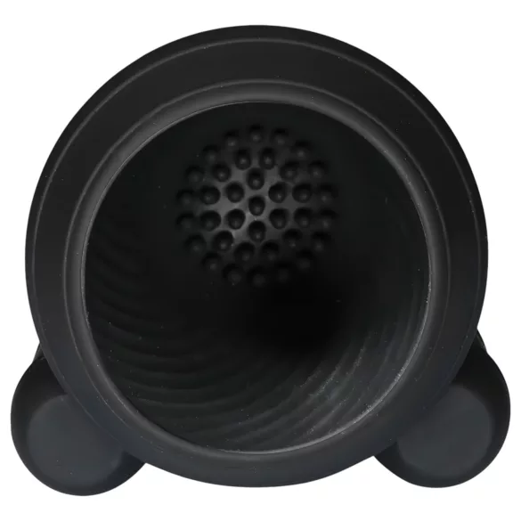 Rebel - vibrador para pene con 2 motores recargable - silicona negra
