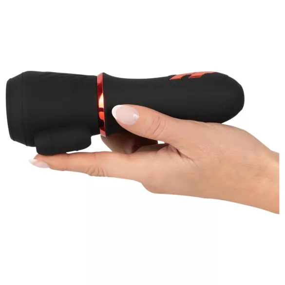 Rebel - vibrador para pene con 2 motores recargable - silicona negra