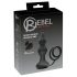 Rebel 2 en 1 - vibrador anal recargable con anillo para pene y radio (negro)