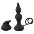 Rebel 2 en 1 - vibrador anal recargable con anillo para pene y radio (negro)