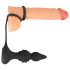 Rebel 2 en 1 - vibrador anal recargable con anillo para pene y radio (negro)