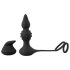 Rebel 2 en 1 - vibrador anal recargable con anillo para pene y radio (negro)