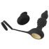 Rebel 2 en 1 - vibrador anal recargable con anillo para pene y radio (negro)