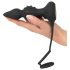 Rebel 2 en 1 - vibrador anal recargable con anillo para pene y radio (negro)
