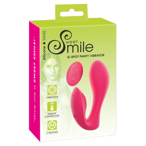 SMILE Panty - vibrador 2 en 1 inalámbrico recargable (rosa)