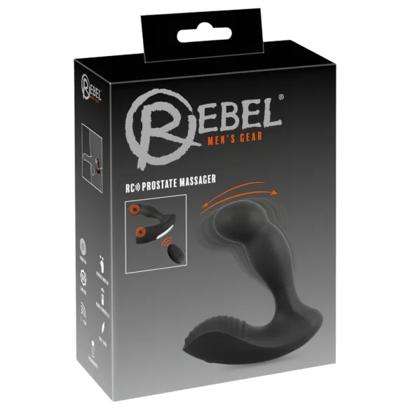Rebel - masajeador prostático vibrador recargable con control remoto - negro
