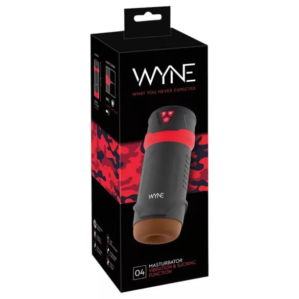 WYNE 04 - masturbador recargable con vibración y succión - marrón