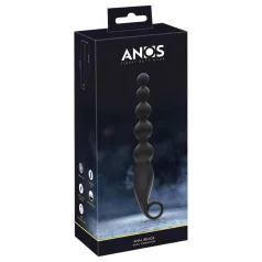 ANOS - plug anal con cuentas - vibrador - silicona negra
