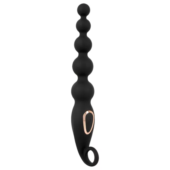 ANOS - plug anal con cuentas - vibrador - silicona negra