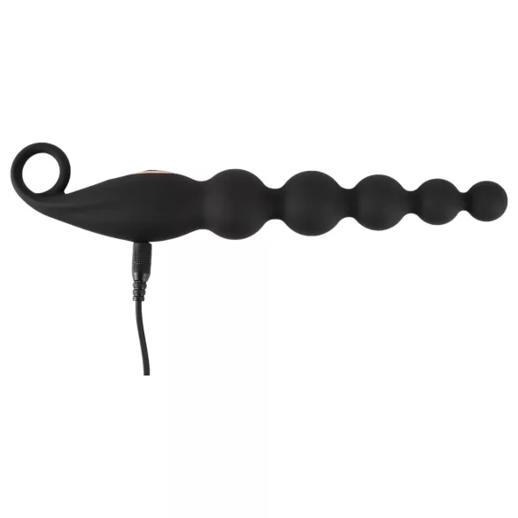ANOS - plug anal con cuentas - vibrador - silicona negra