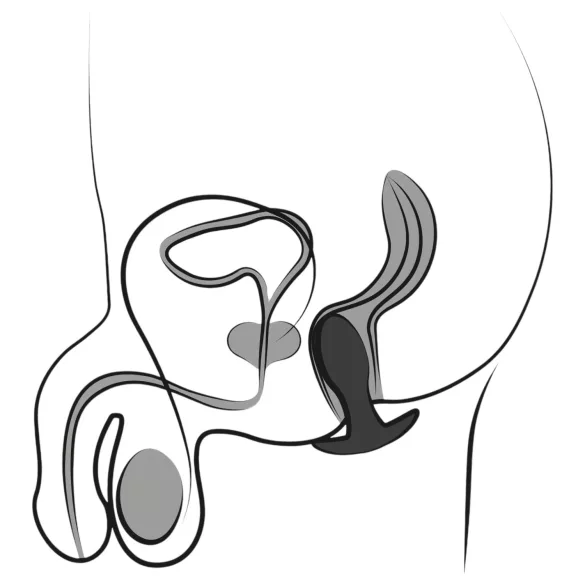 ANOS - masajeador prostático recargable impermeable silicona negro