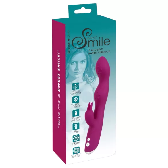 SMILE - vibrador flexible con brazo para clítoris A y punto G - silicona lila