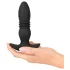 ANOS - vibrador anal con empuje y control remoto - silicona negra