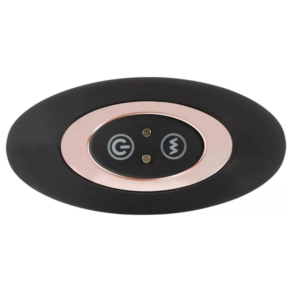 ANOS - vibrador anal con empuje y control remoto - silicona negra