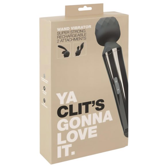Ya Clit Varita - set vibrador masajista recargable (negro)