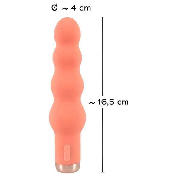 You2Toys - vibrador mini con cuentas - silicona color melocotón