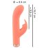 You2Toys Peachy! Mini Rabbit - Vibrador Recargable con Conejito (Durazno)