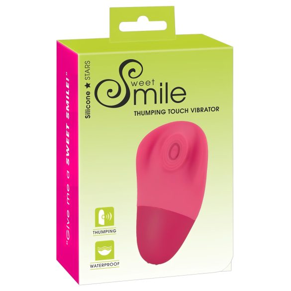 Sonrisa Thumping Touch - Vibrador recargable y pulsante para el clítoris (rosa)