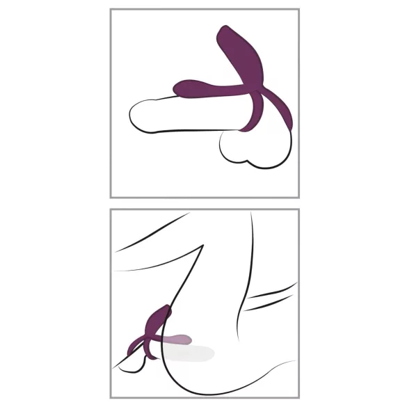 Couples Choice - anillo vibrador recargable con control remoto (lila)