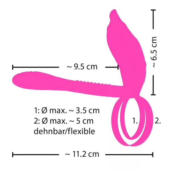 Couples Choice - anillo vibrador recargable con control remoto (lila)