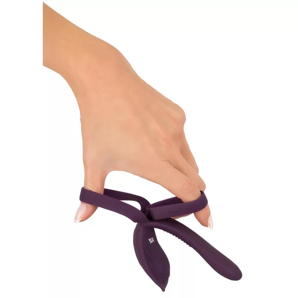 Couples Choice - anillo vibrador recargable con control remoto (lila)