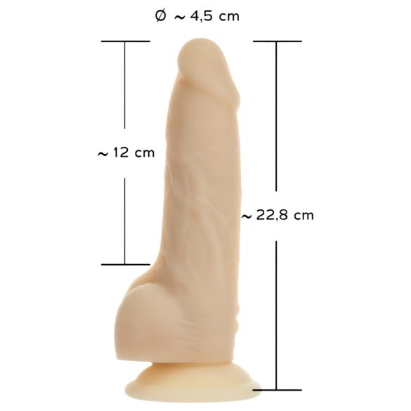 Naked Addiction Rotating 7 - vibrador rotante (18cm) - natural