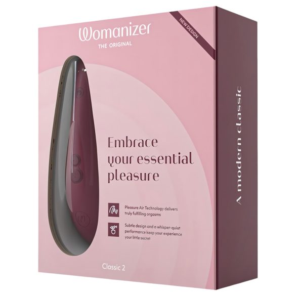 Womanizer Classic 2 - succionador de clítoris recargable ondas de aire - rojo
