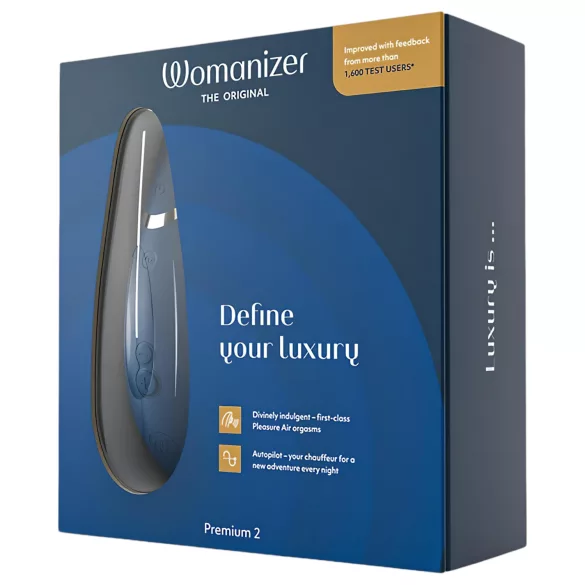 Womanizer Premium 2 - succionador de clítoris por ondas de aire - azul