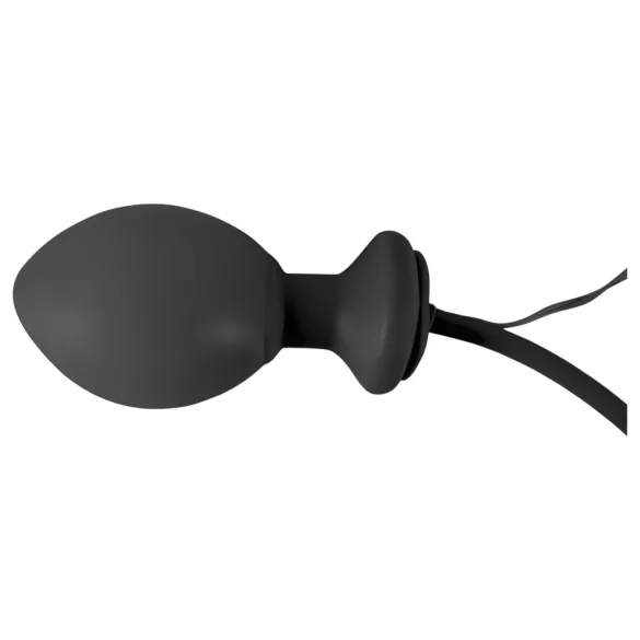 You2Toys - plug anal inflable con vibración - silicona negra