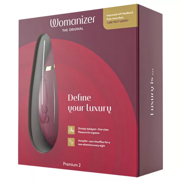 Womanizer Premium 2 - succionador de clítoris ondas de aire - rojo
