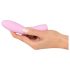 Cuties Mini 3: vibrador recargable rosa, acanalado y resistente al agua