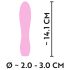 Cuties Mini 3: vibrador recargable rosa, acanalado y resistente al agua
