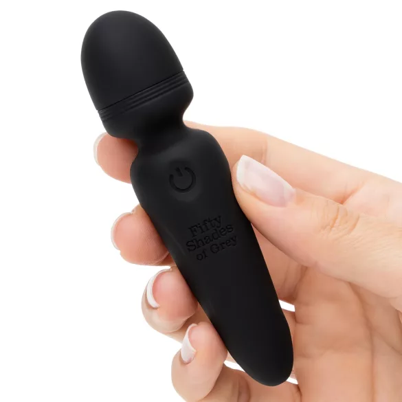 Sensation Wand - mini masajeador recargable - silicona negra
