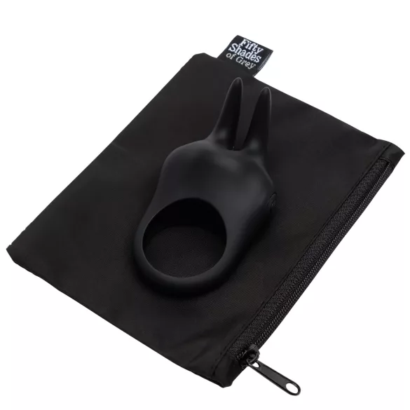 Fifty Shades of Grey - anillo vibrador para el pene y clítoris - silicona negra
