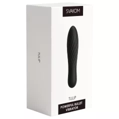 Svakom Tulip - mini vibrador tipo bala recargable (negro)