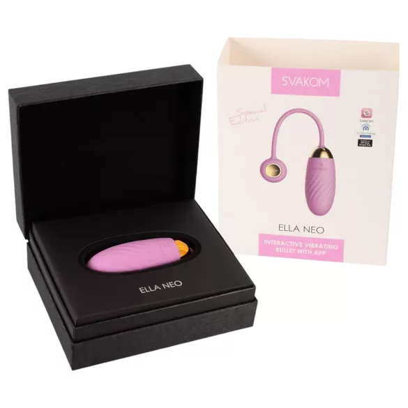 Svakom Ella Neo - huevo vibrador inteligente - silicona rosa