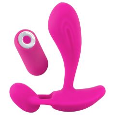   SMILE RC - vibrador punto G recargable con mando - silicona rosa