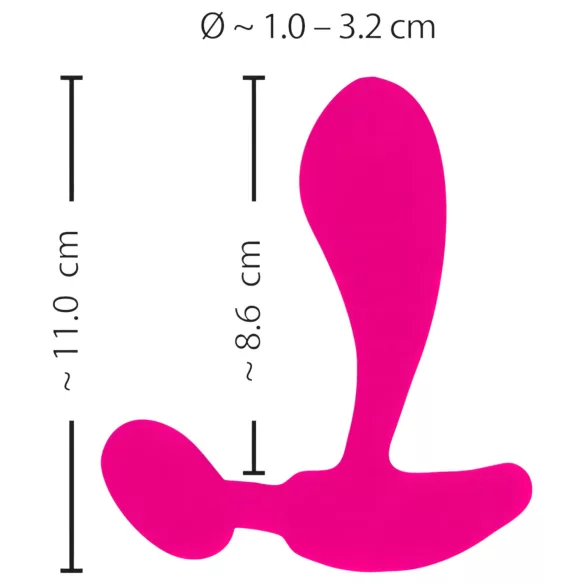 SMILE RC - vibrador punto G recargable con mando - silicona rosa
