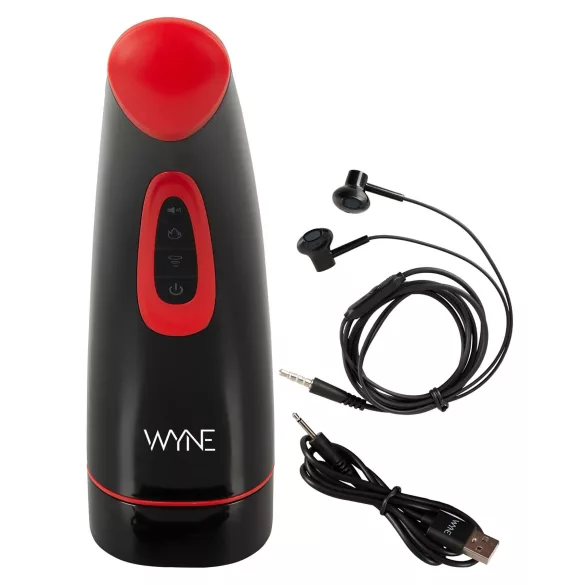 WYNE 03 - masturbador recargable con vibración y succión (negro)