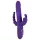 SMILE Triple - vibrador recargable triple, rotación y embestidas (lila)