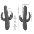 SMILE Triple - vibrador recargable triple, rotación y embestidas (lila)